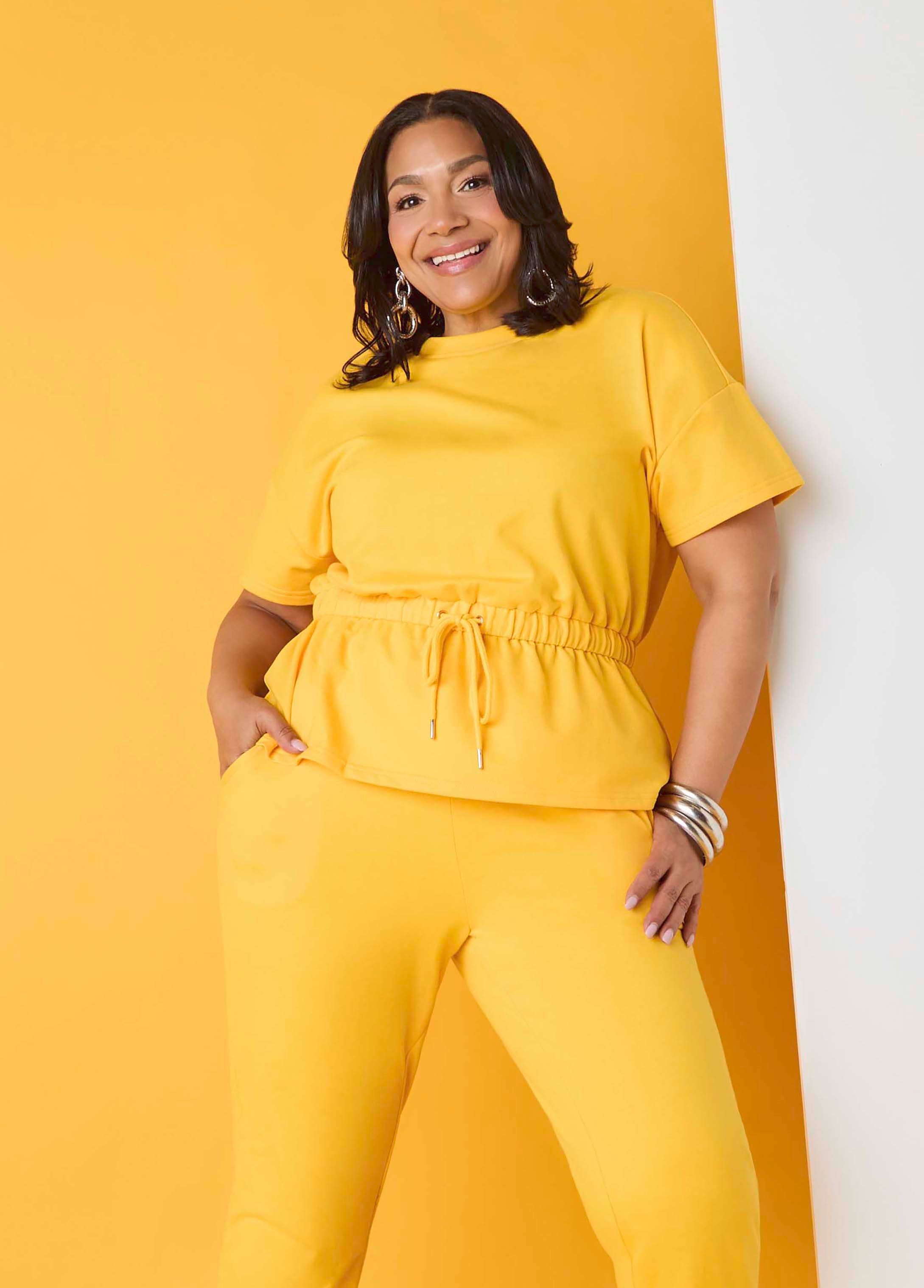 Drawstring Peplum Sweatshirt