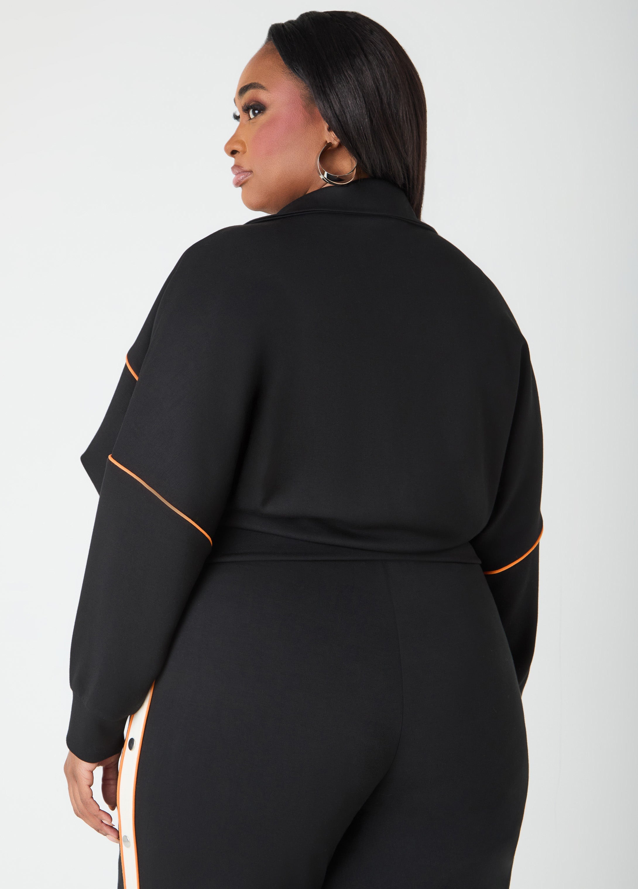 Piped Jersey Track Jacket