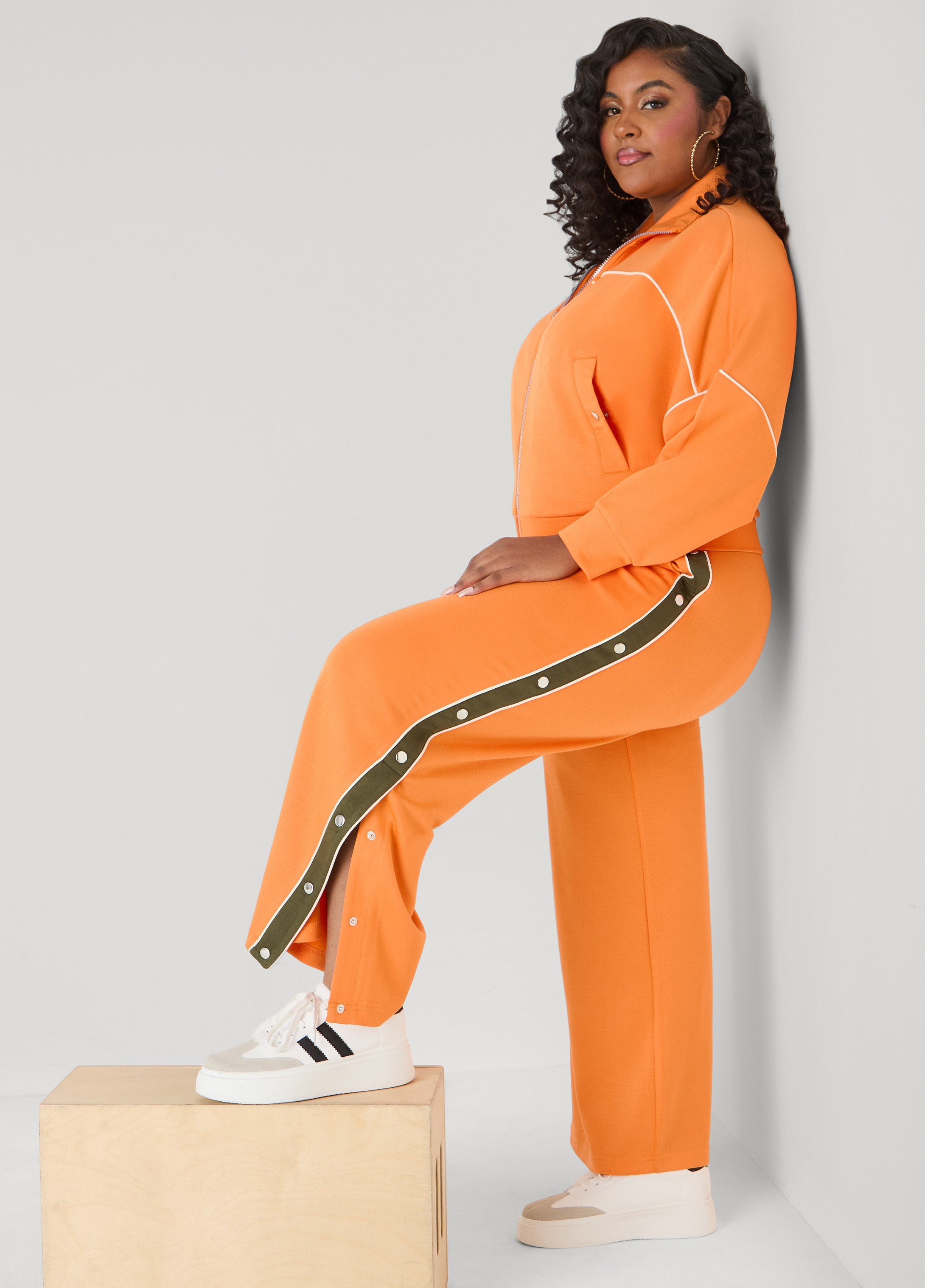 Piped Jersey Track Jacket