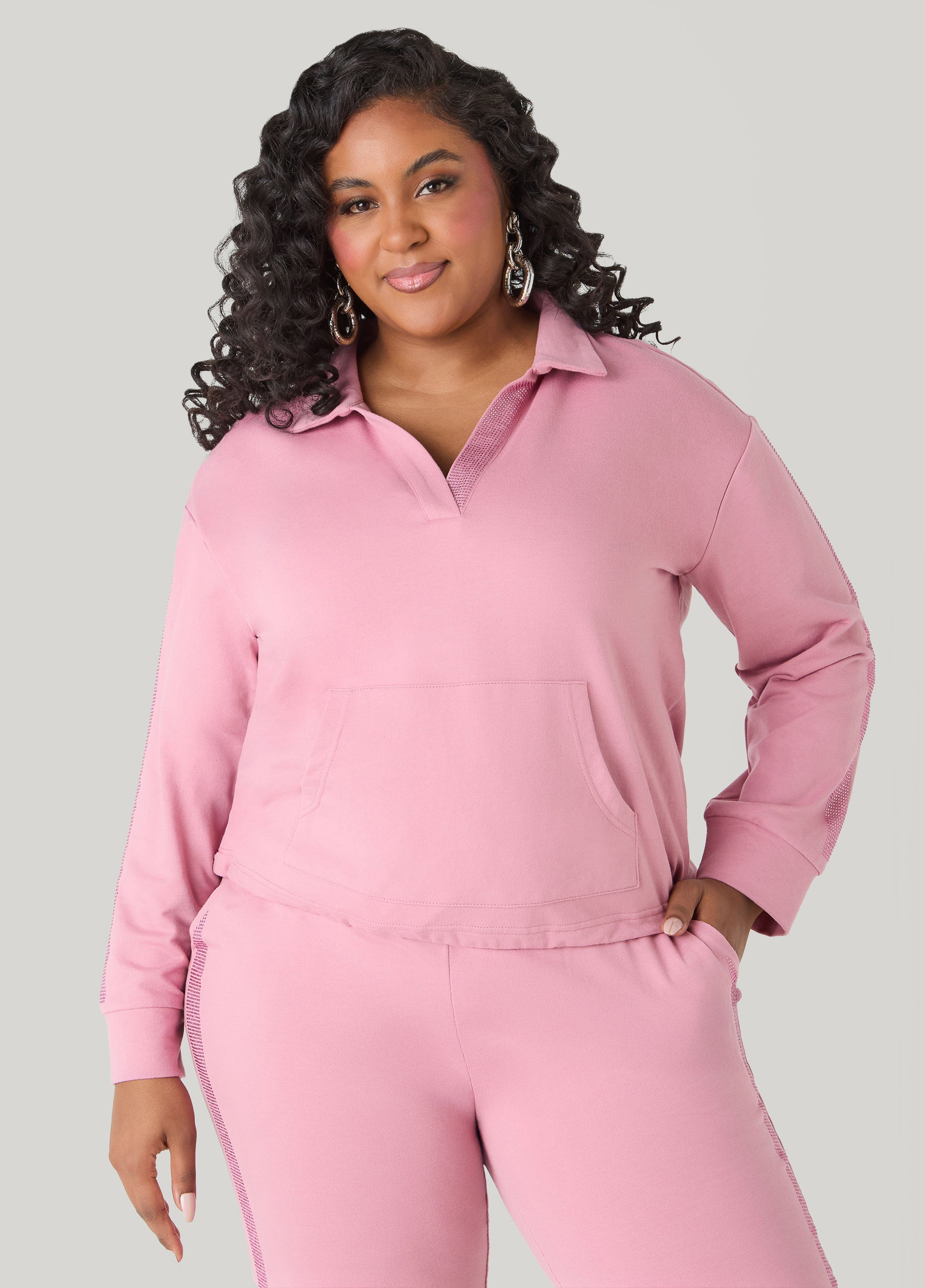 Crystal V Neck Pullover