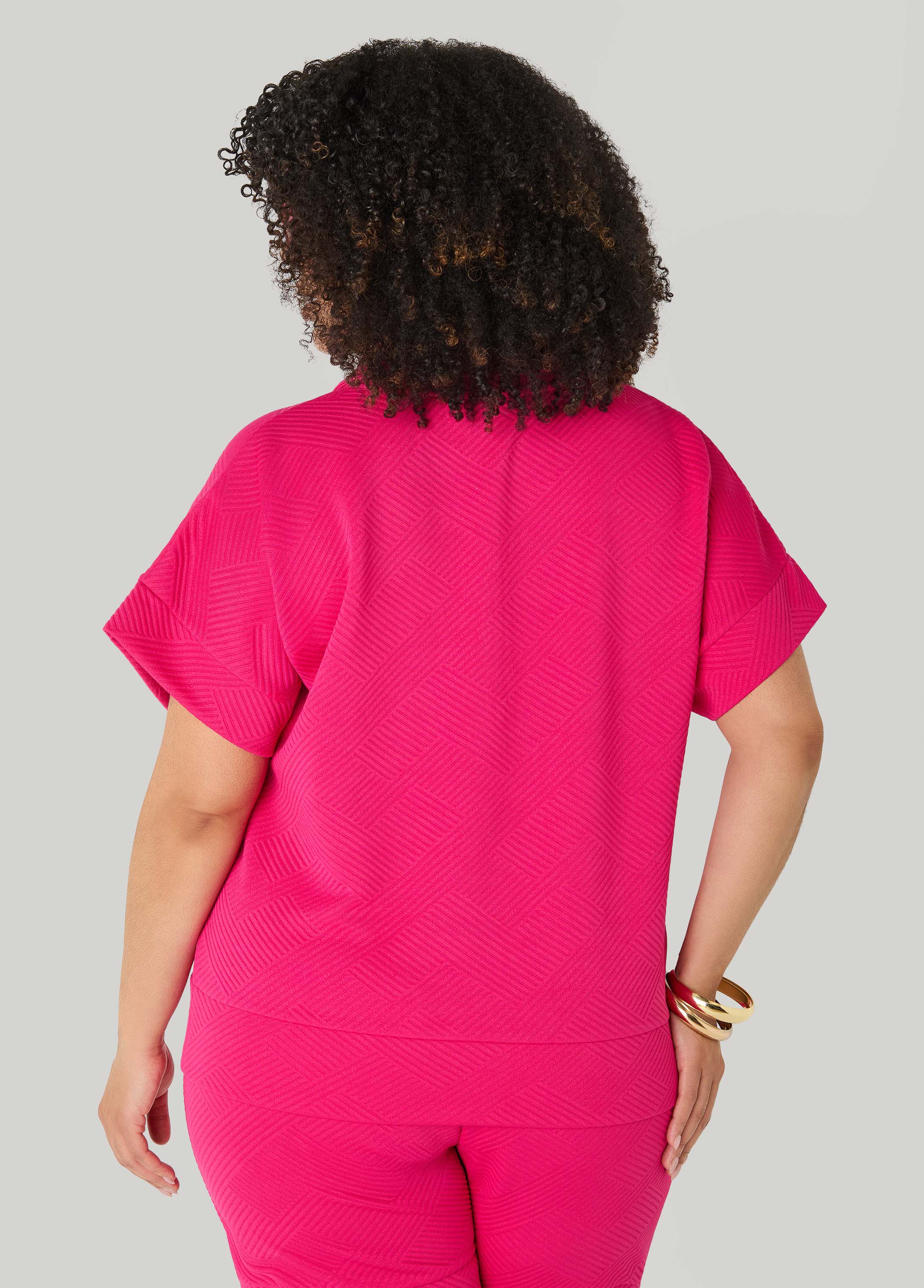 Ribbed Athletic Knit Pullover