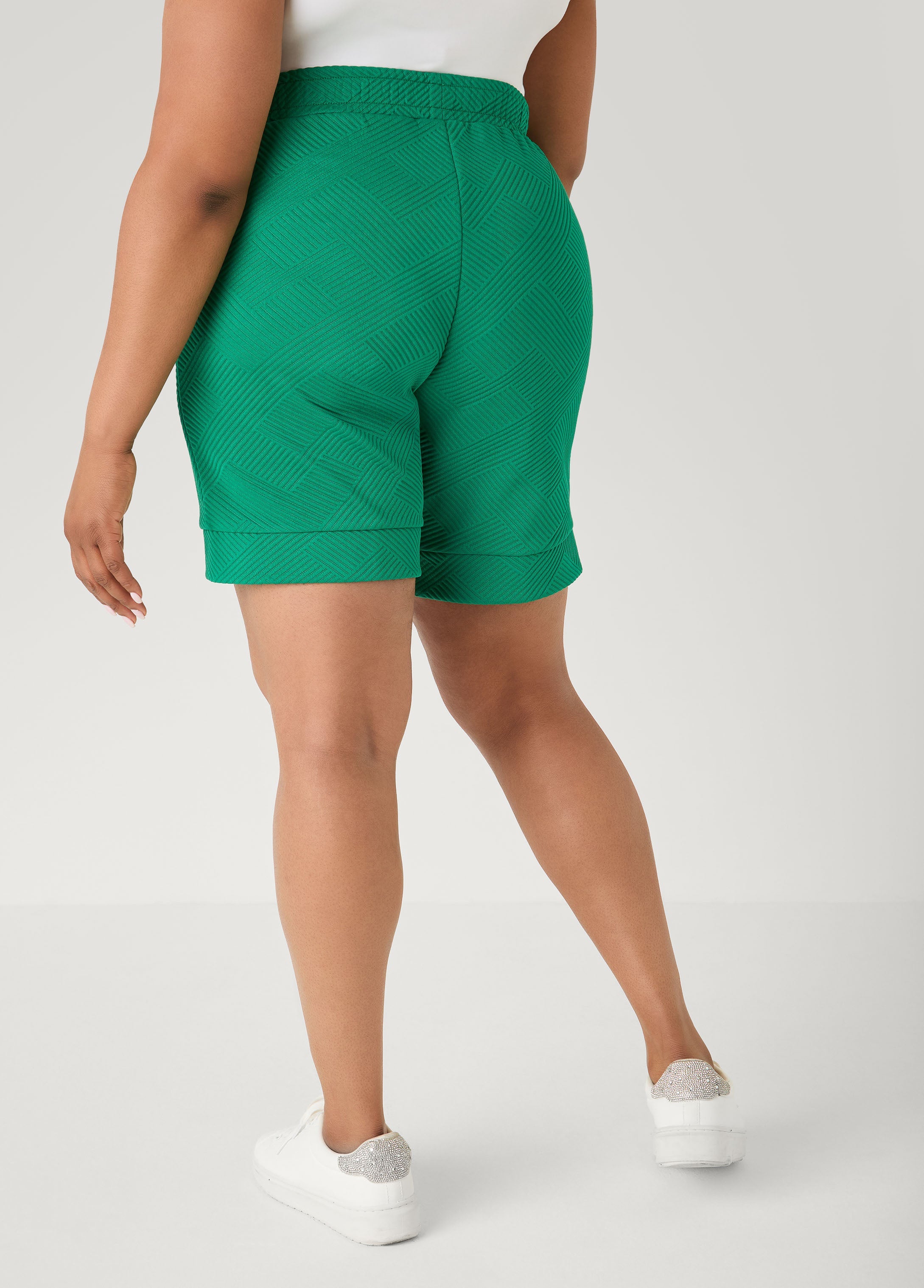 Ribbed Athletic Knit Shorts