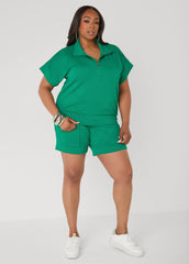 Ribbed Athletic Knit Shorts