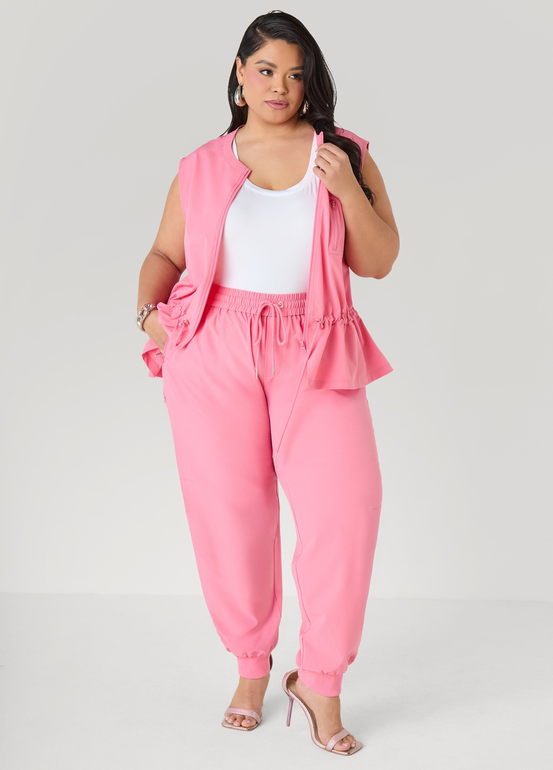 Drawstring Mid Rise Joggers