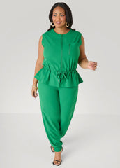 Storm Flap Drawstring Waist Vest