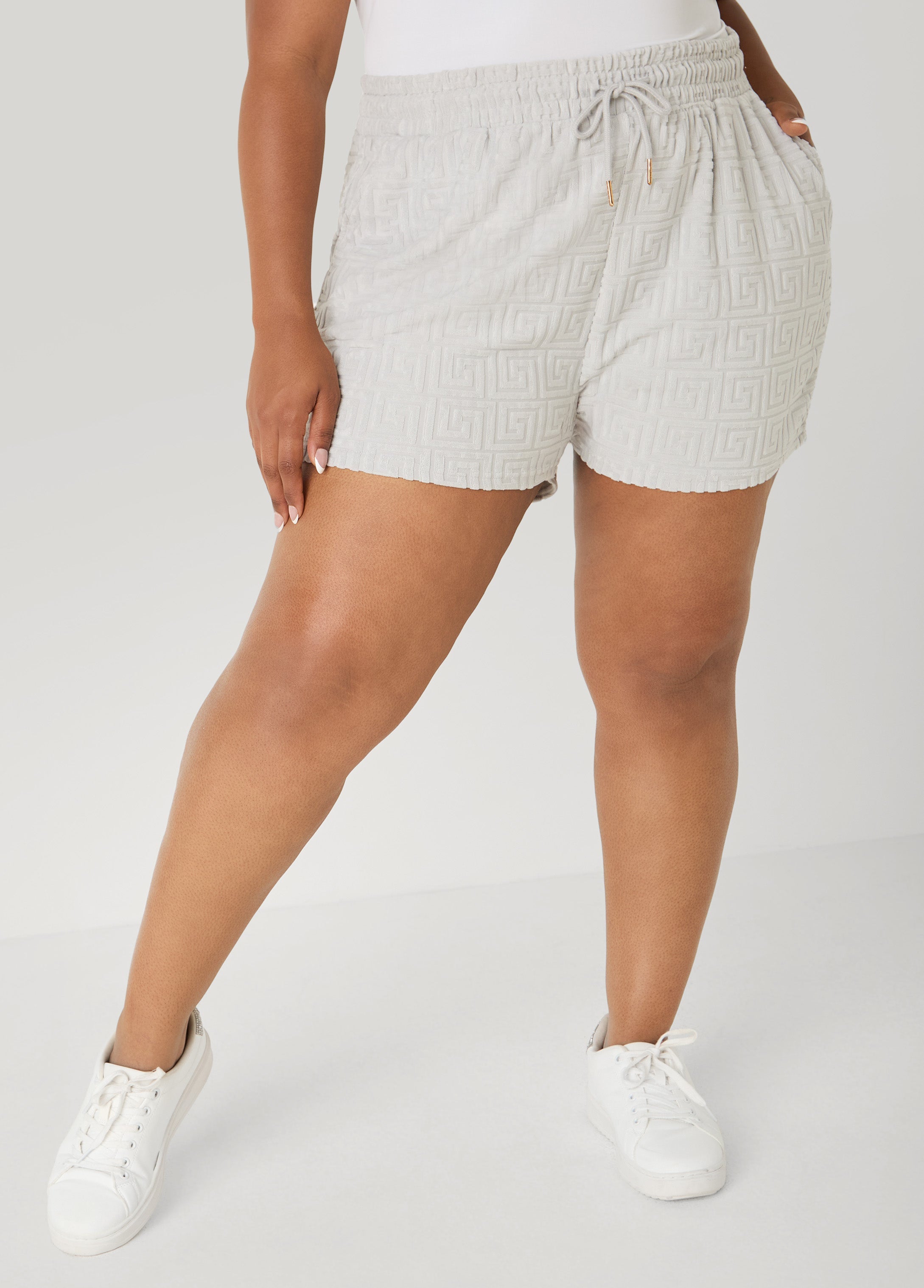 Drawstring Jacquard Shorts