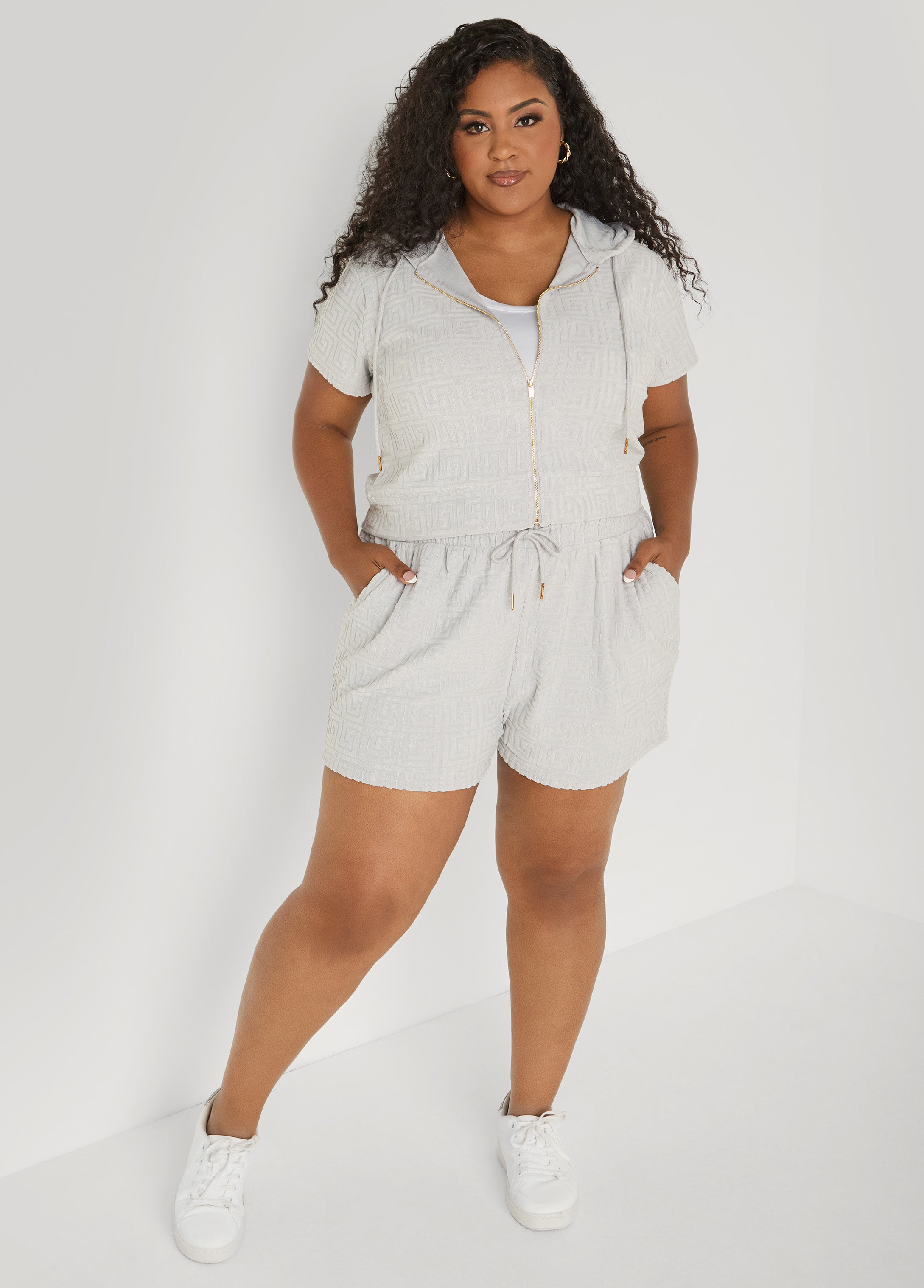Drawstring Jacquard Shorts