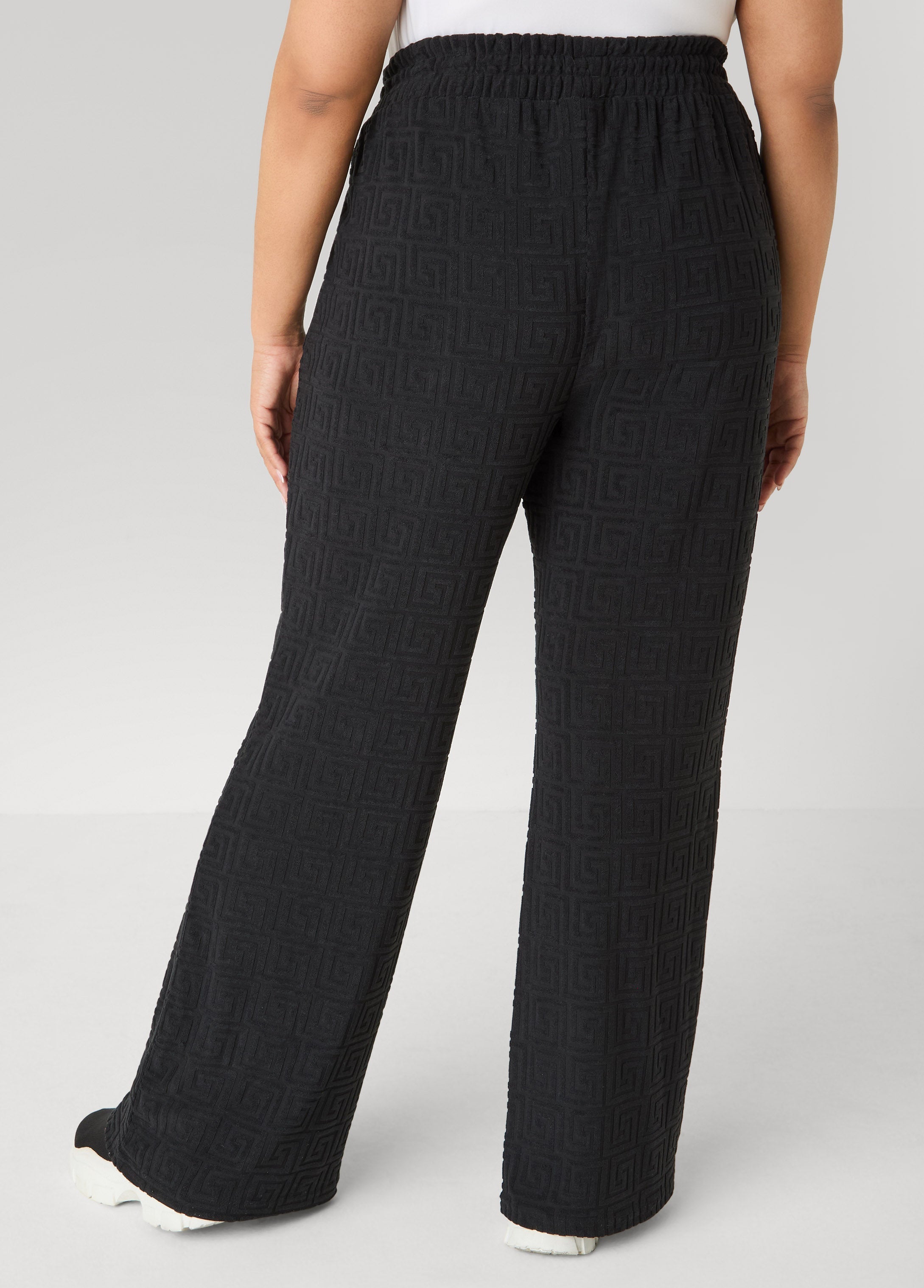 Greek Key Wide Leg Pants