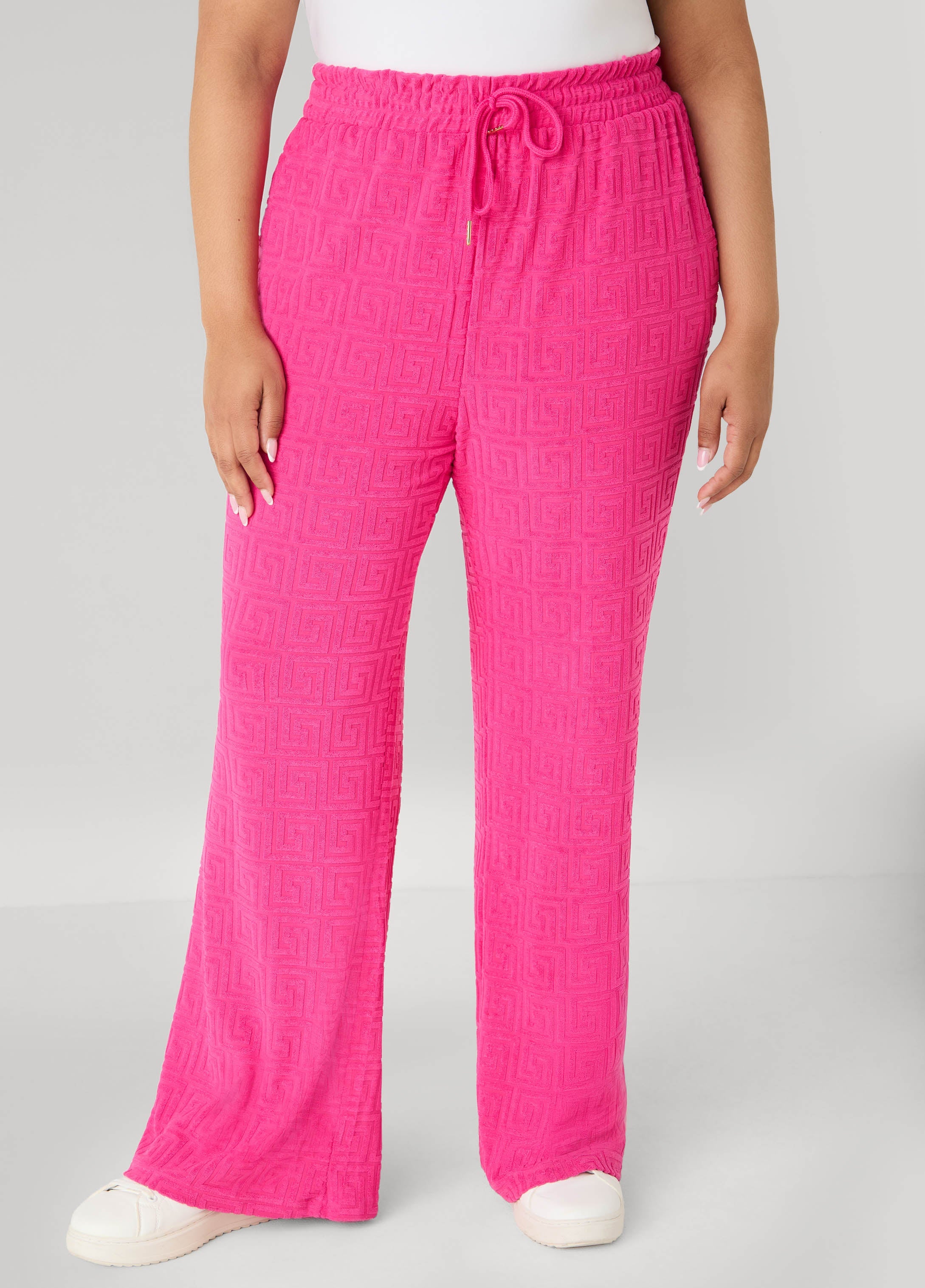 Greek Key Wide Leg Pants
