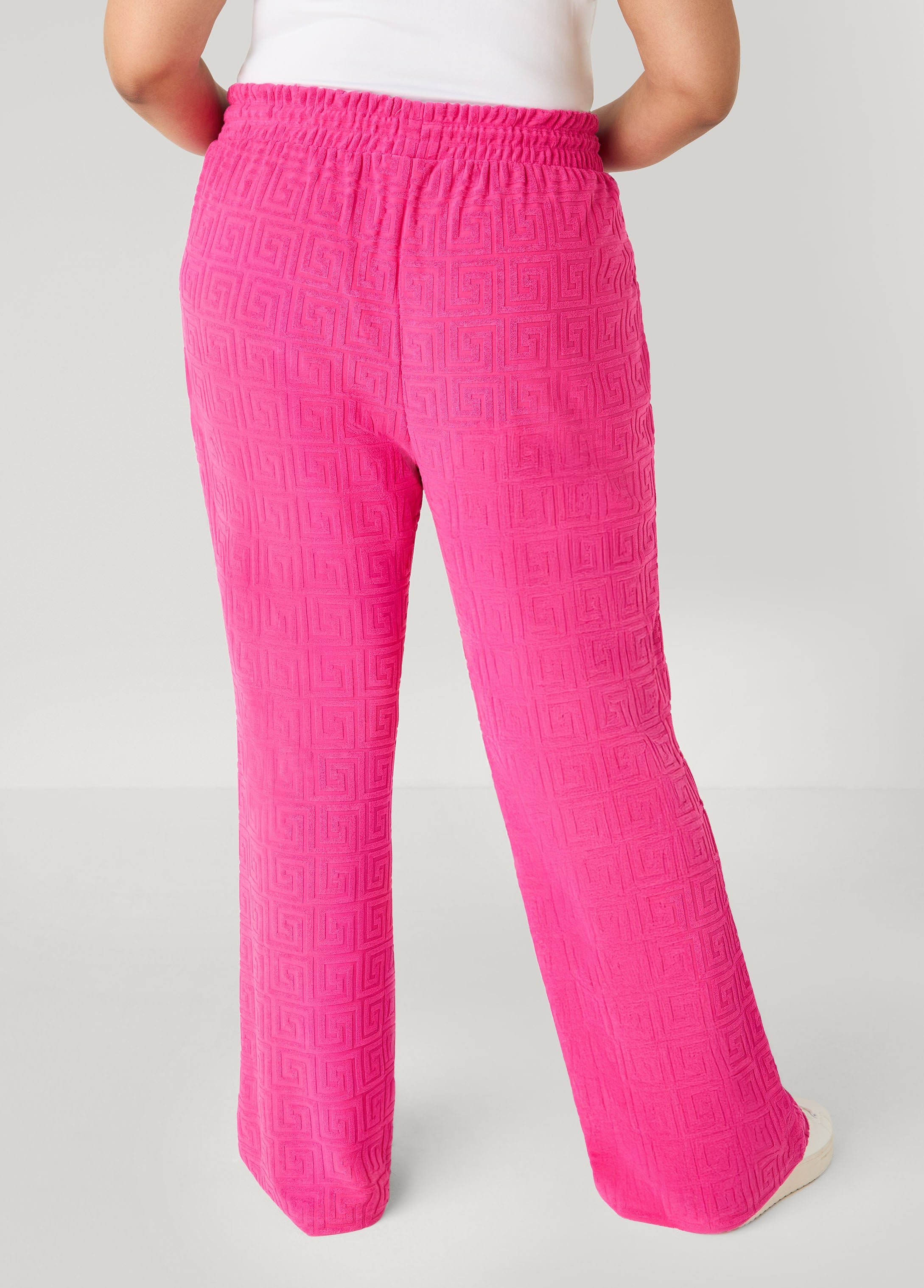 Greek Key Wide Leg Pants