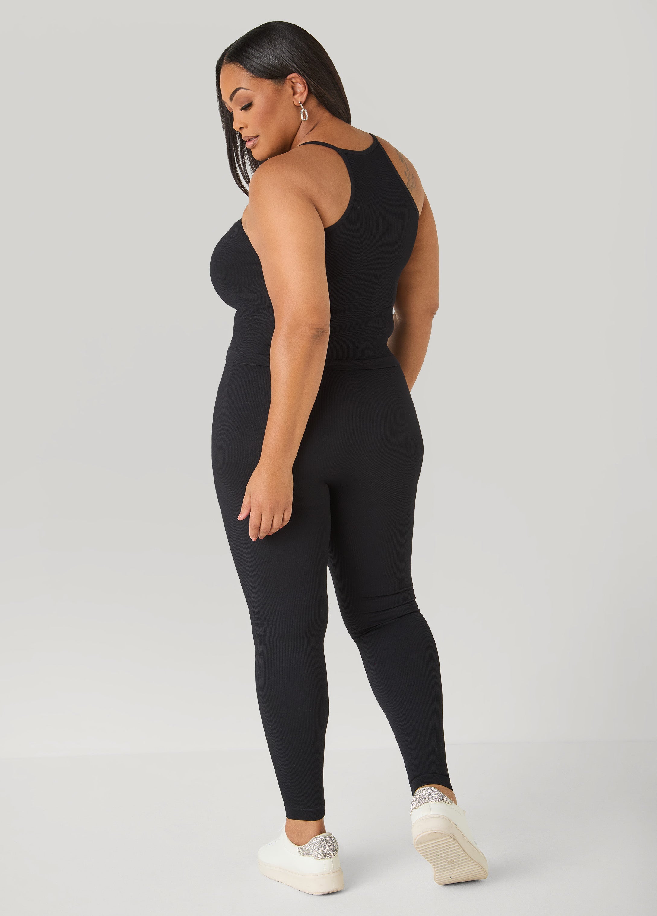 Ribbed Tank And Leggings Set