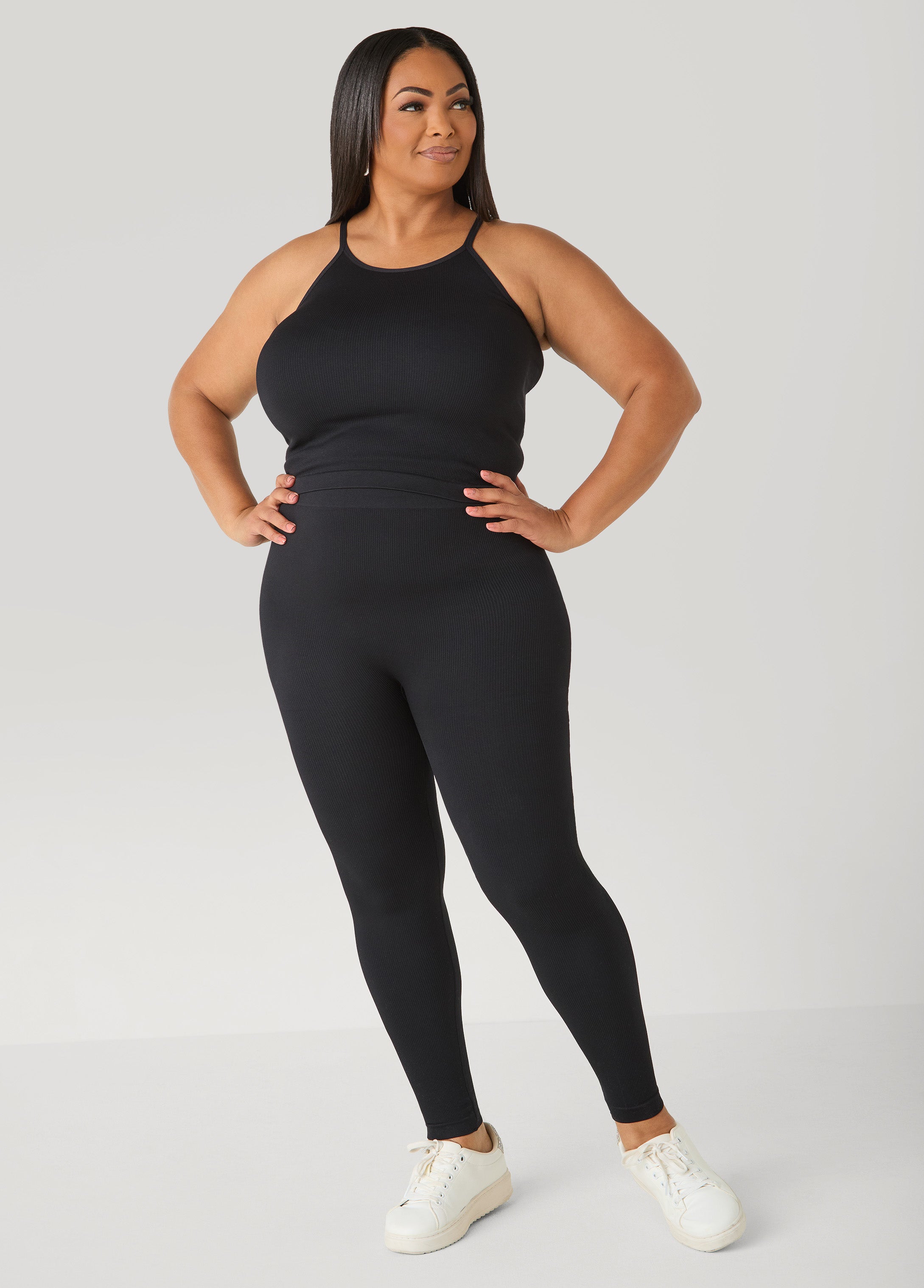 Ribbed Tank And Leggings Set