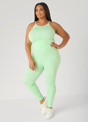 Ribbed Tank And Leggings Set