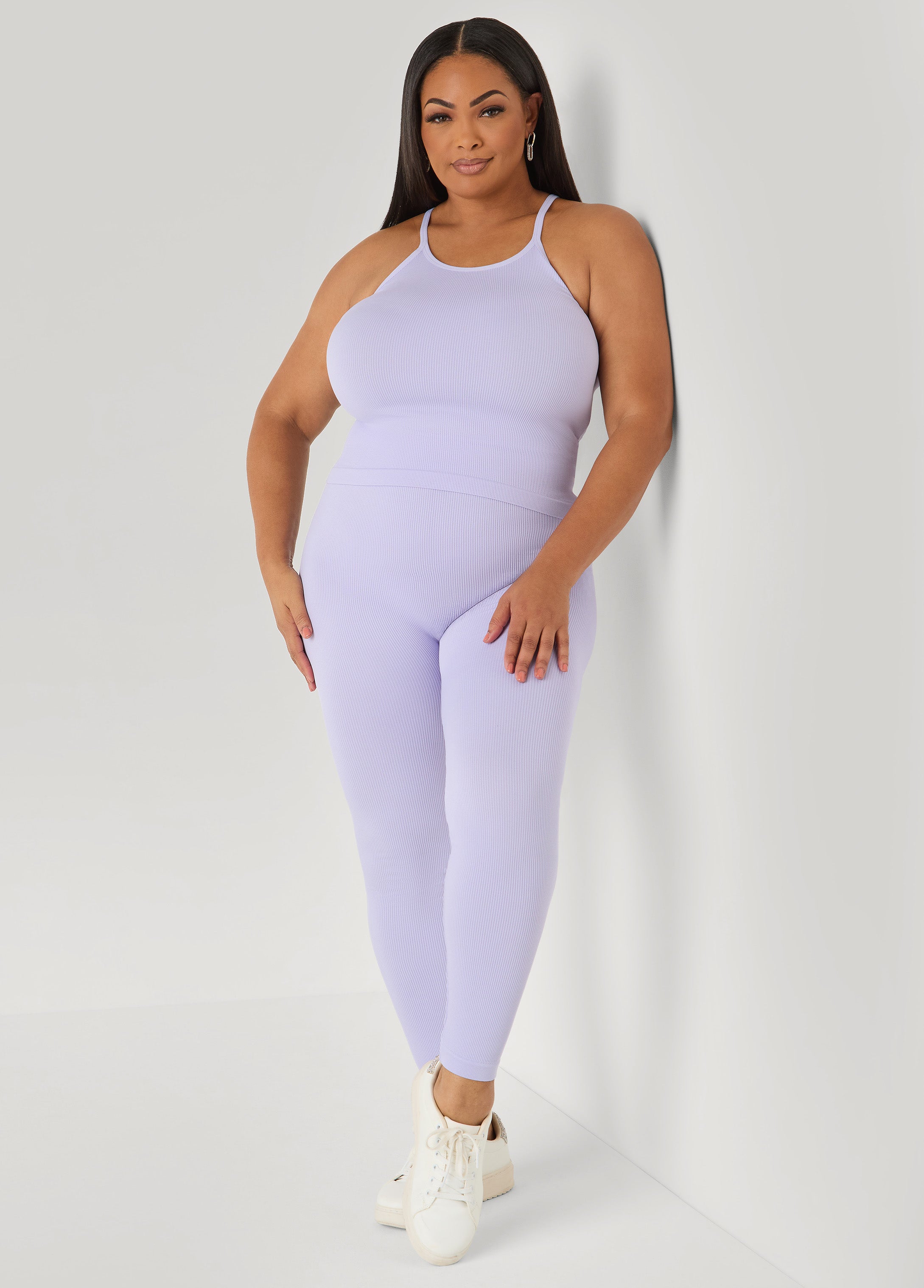Ribbed Tank And Leggings Set
