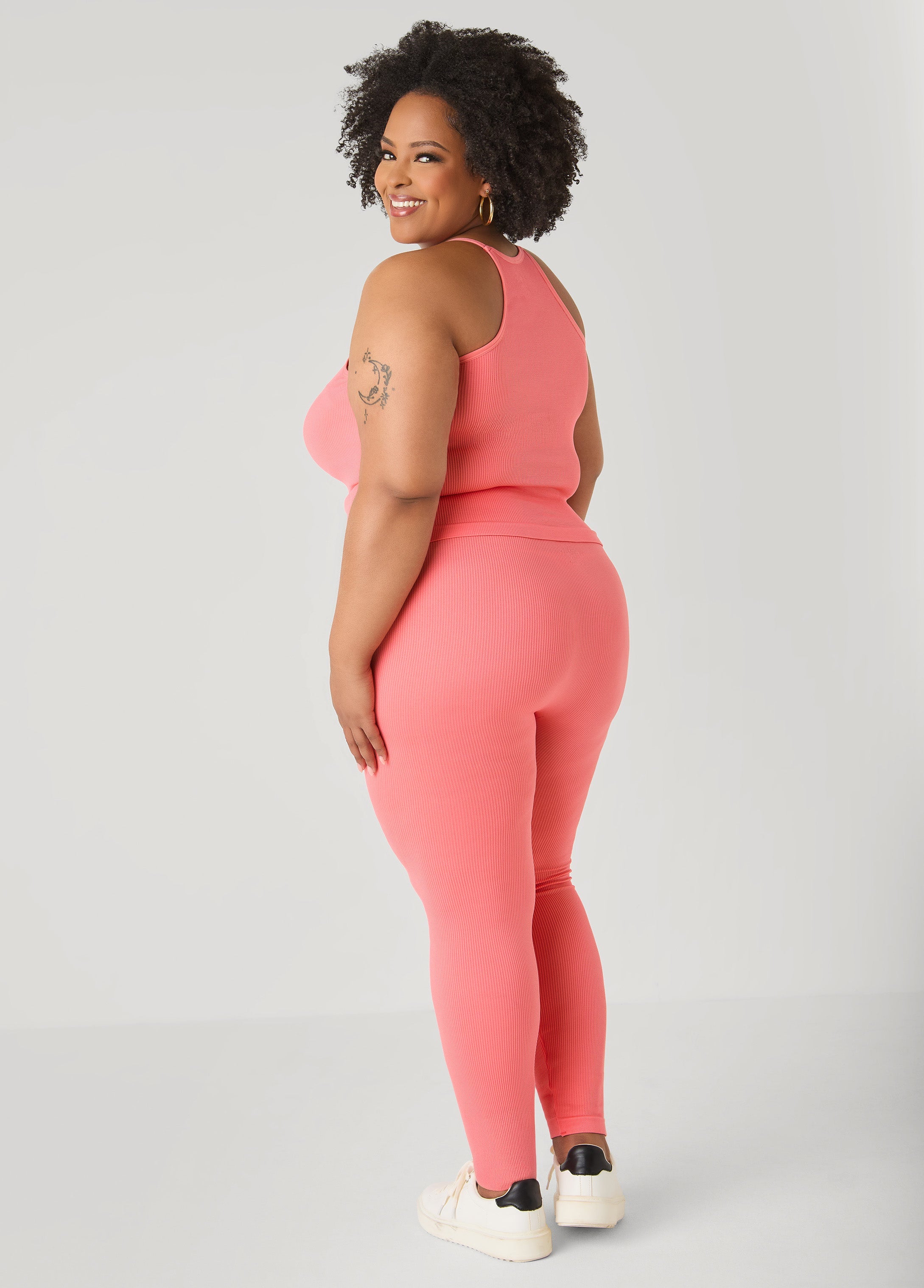 Ribbed Tank And Leggings Set