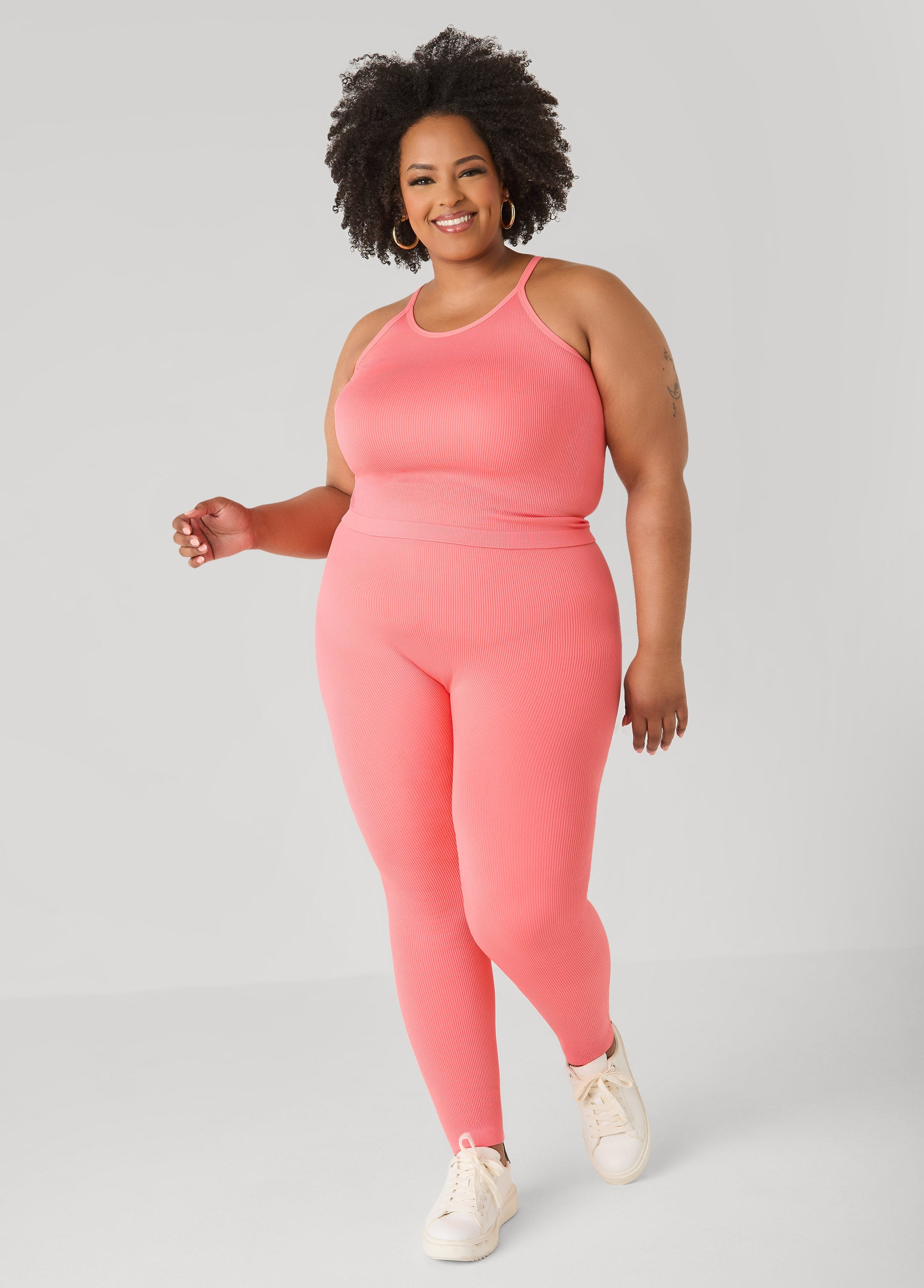 Ribbed Tank And Leggings Set