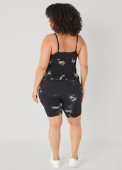 Tie Dyed Tank And Biker Shorts Set