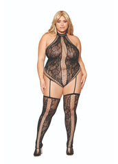 Dreamgirl Garter Teddy And Thigh High Stockings