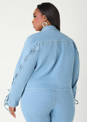 Lace Up Denim Jacket