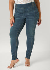 Pintucked Lace Up Jeans