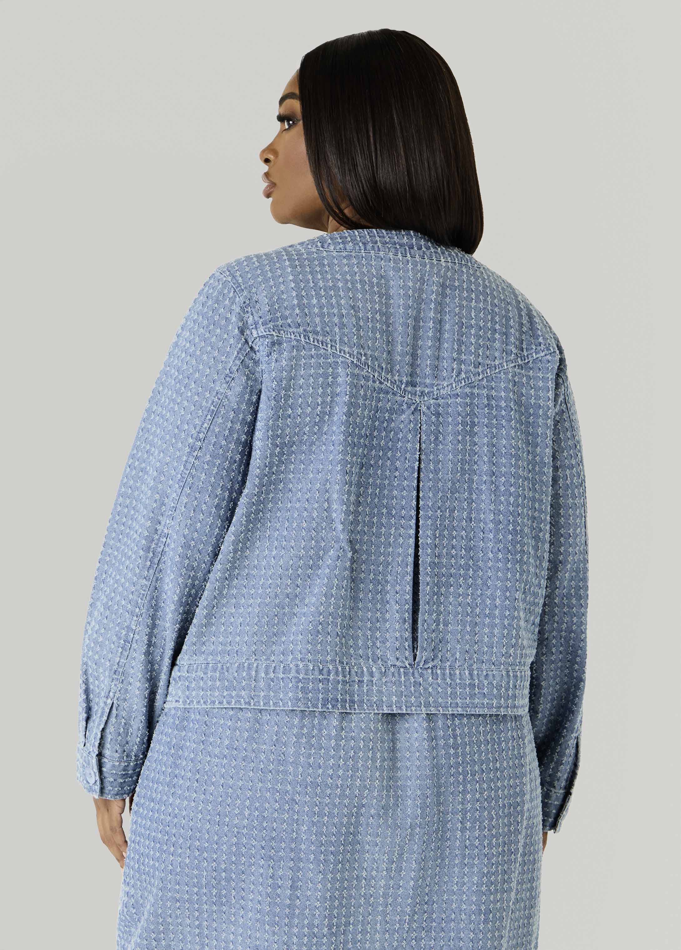 Textured Denim Jacket