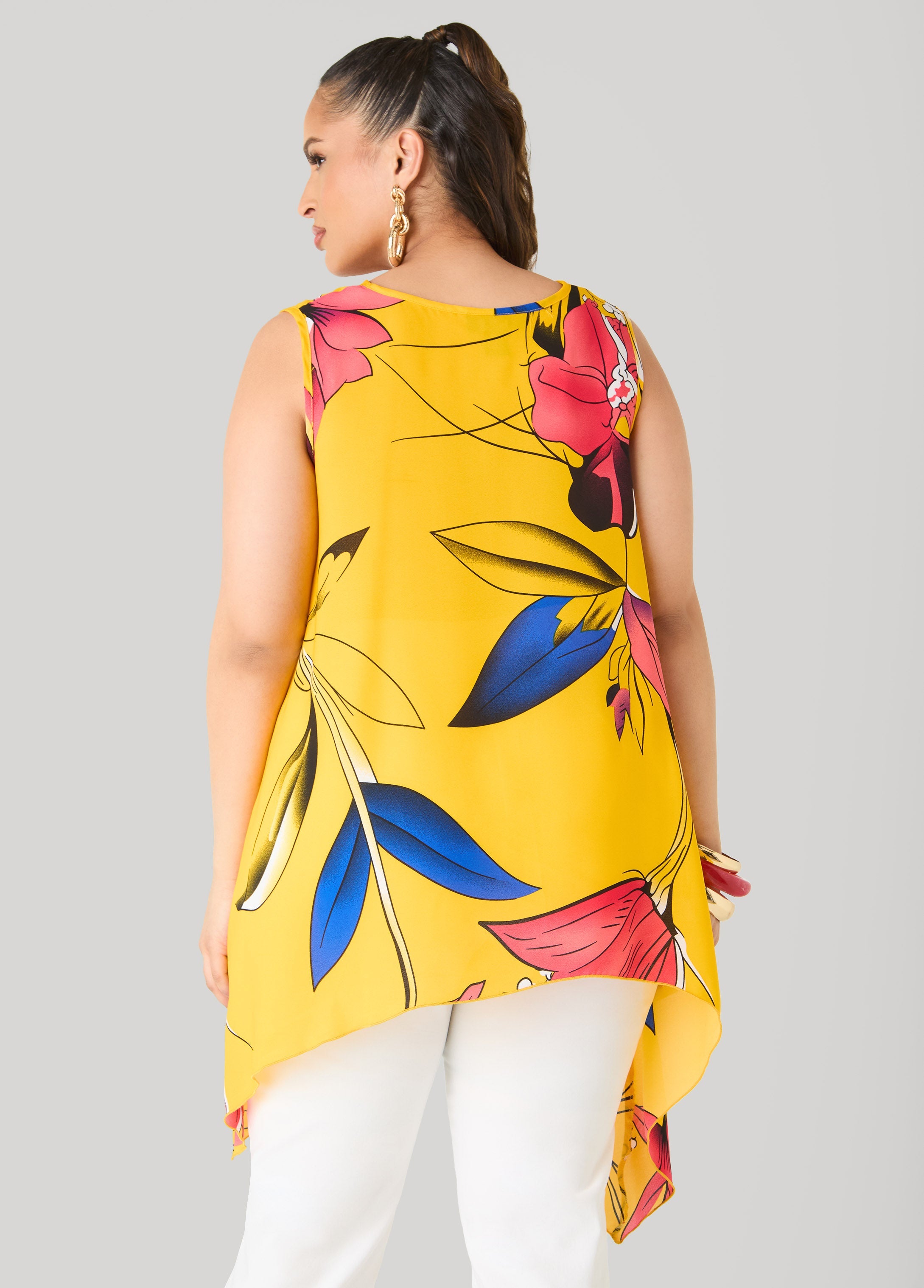 Floral Print Handkerchief Top
