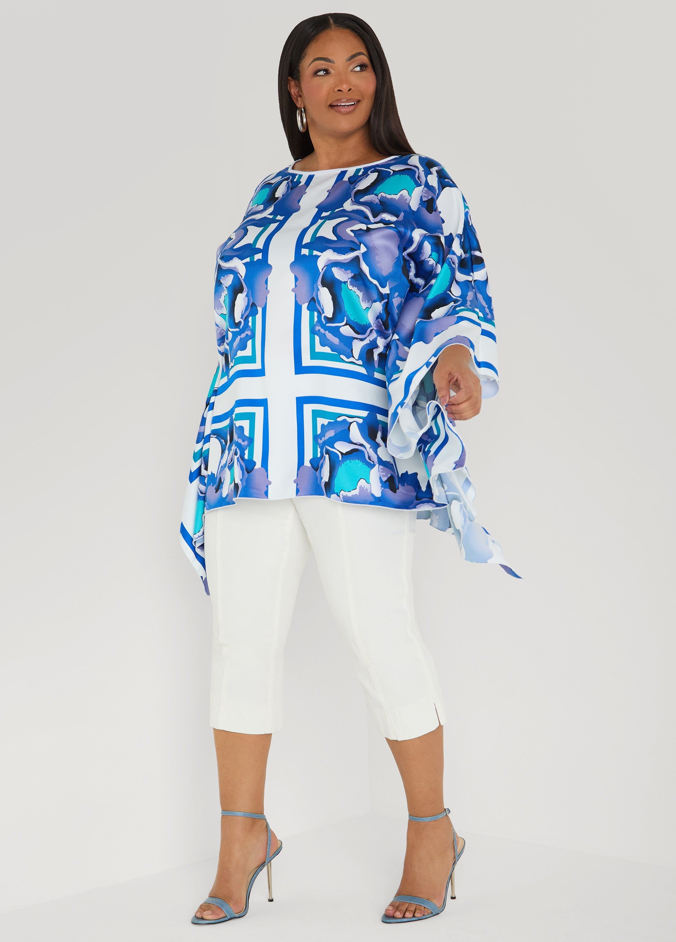 Floral Satin Tunic