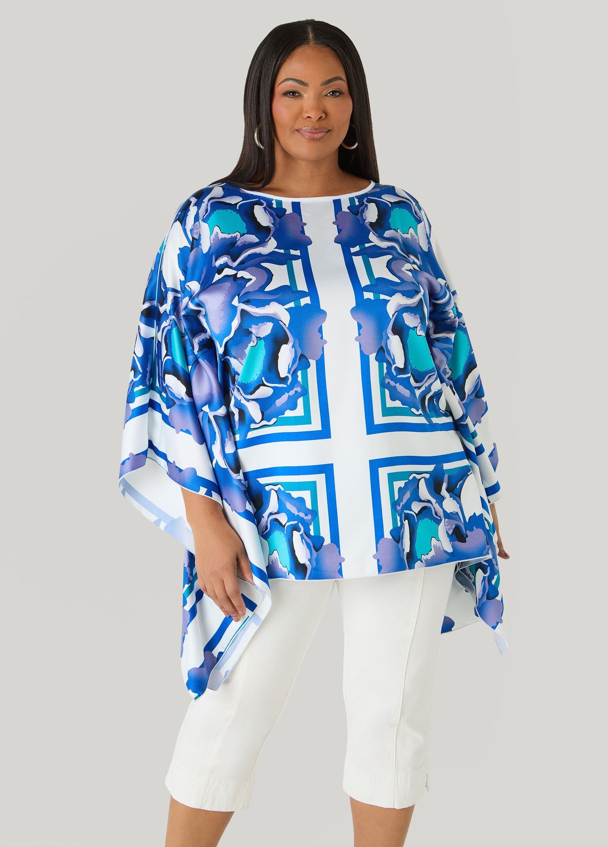 Floral Satin Tunic