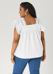 Lattice Trimmed Poplin Shirt