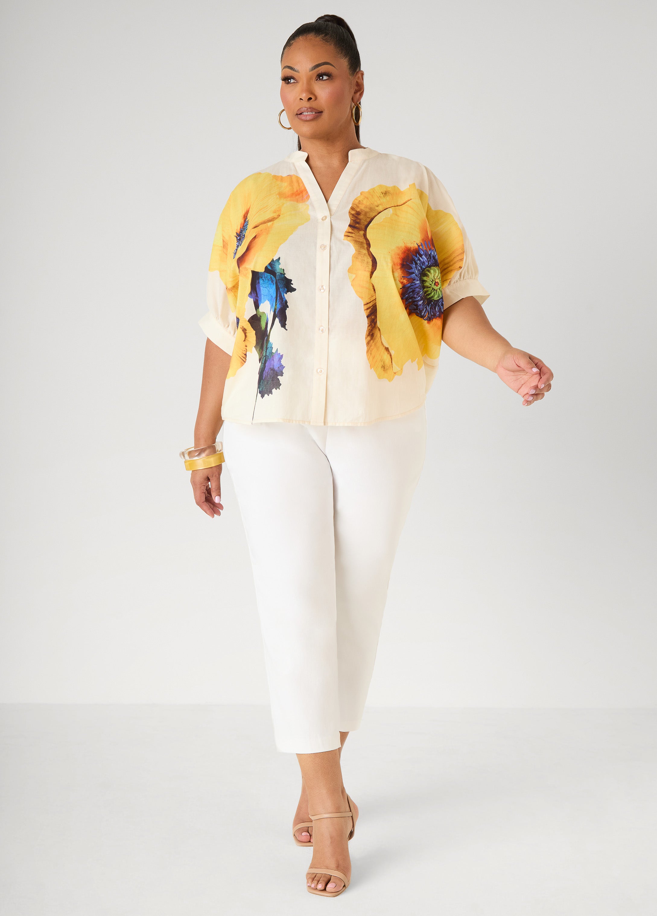 Floral Print Cotton Shirt