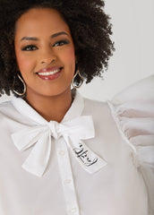 Organza Sleeved Faith Shirt