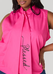 Blessed Tie Neck Top