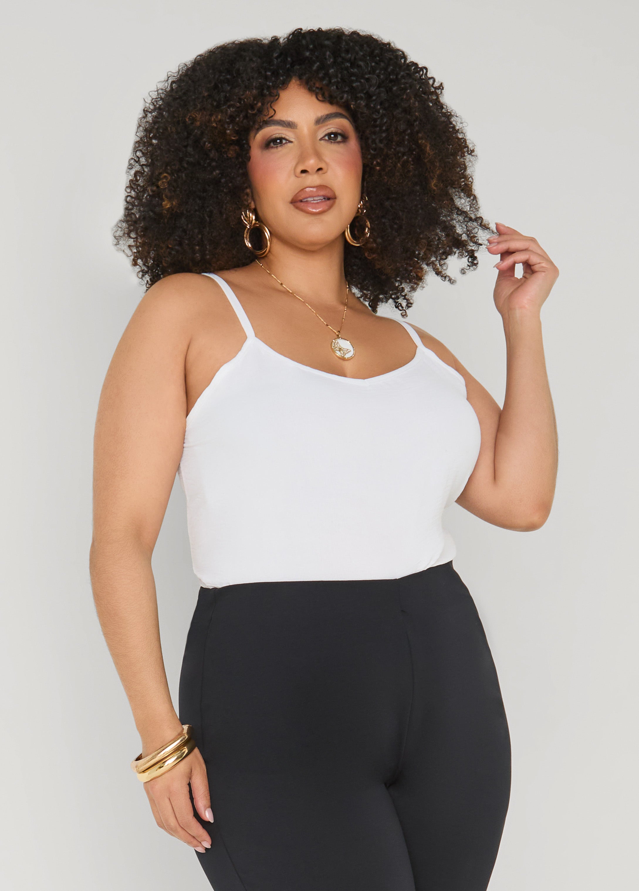 Textured V Neck Cami