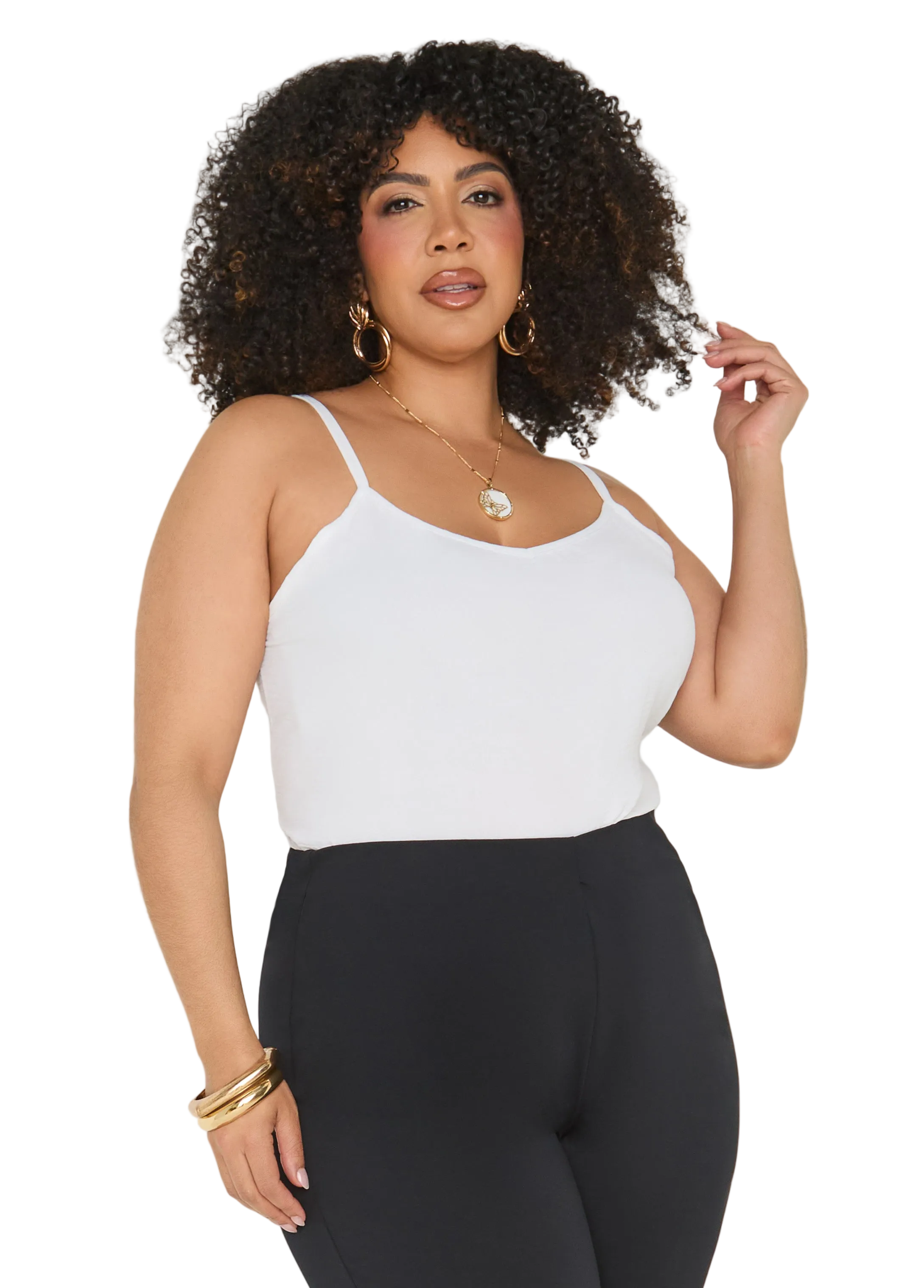 Textured V Neck Cami