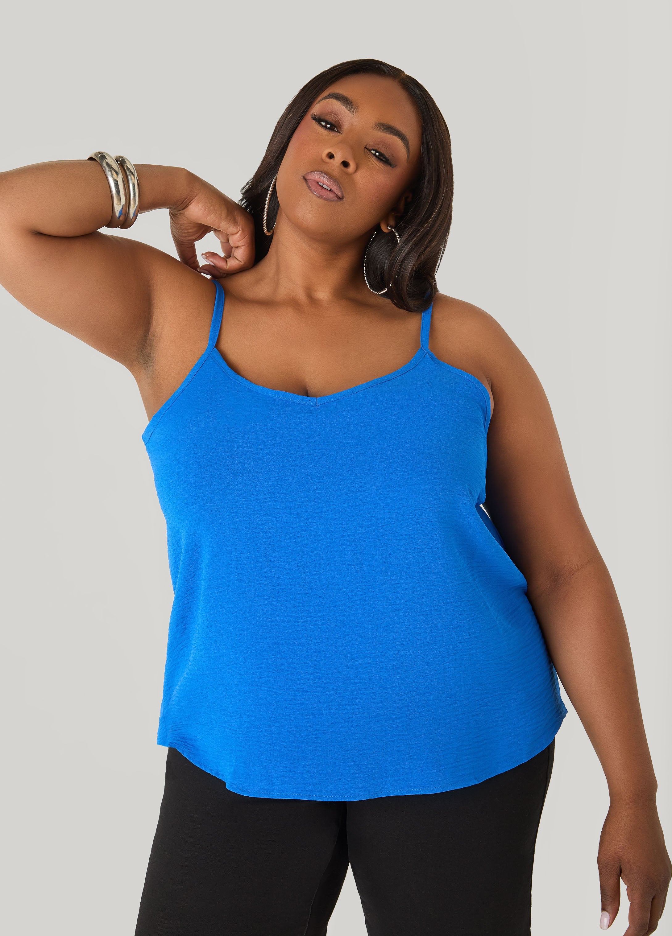 Textured V Neck Cami