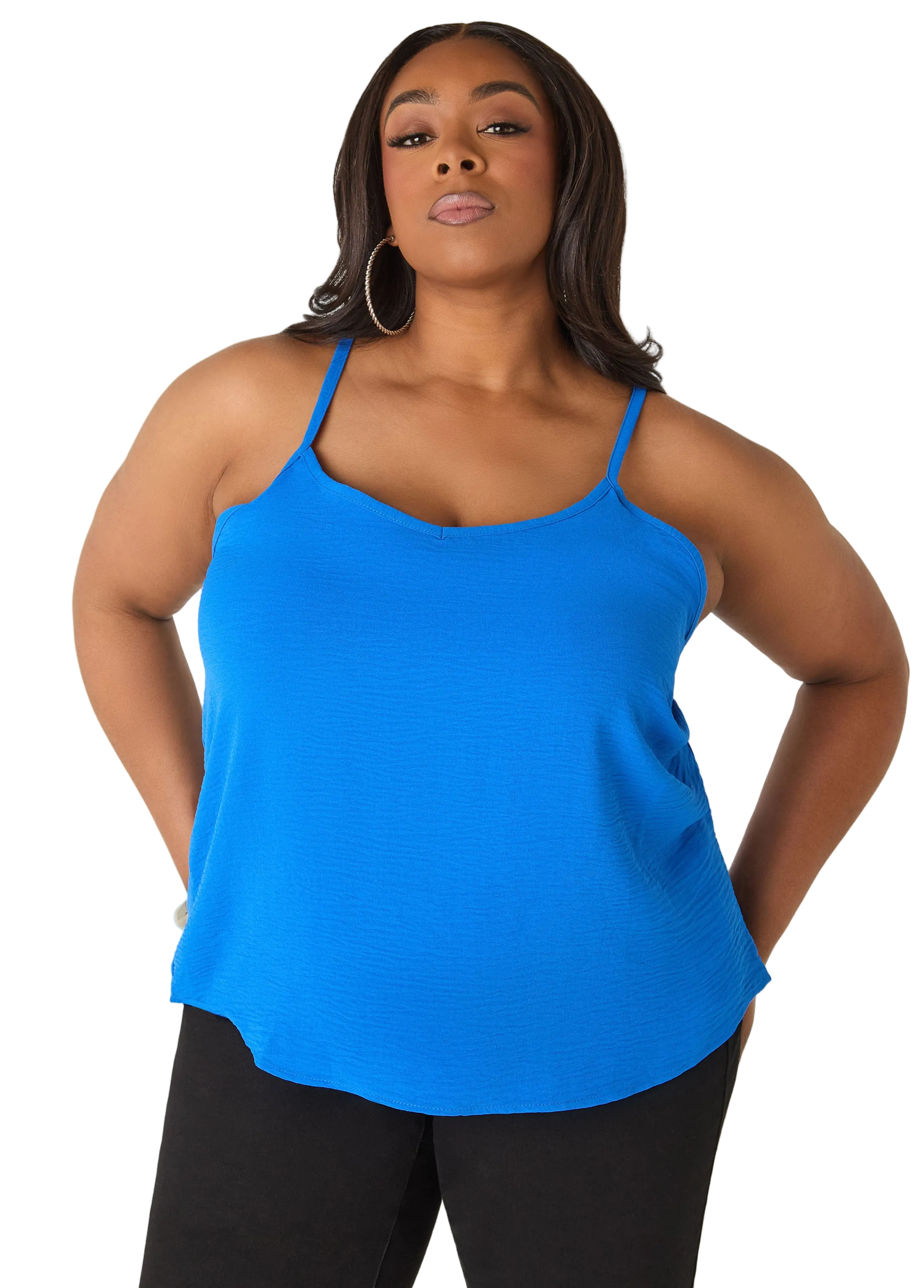Textured V Neck Cami