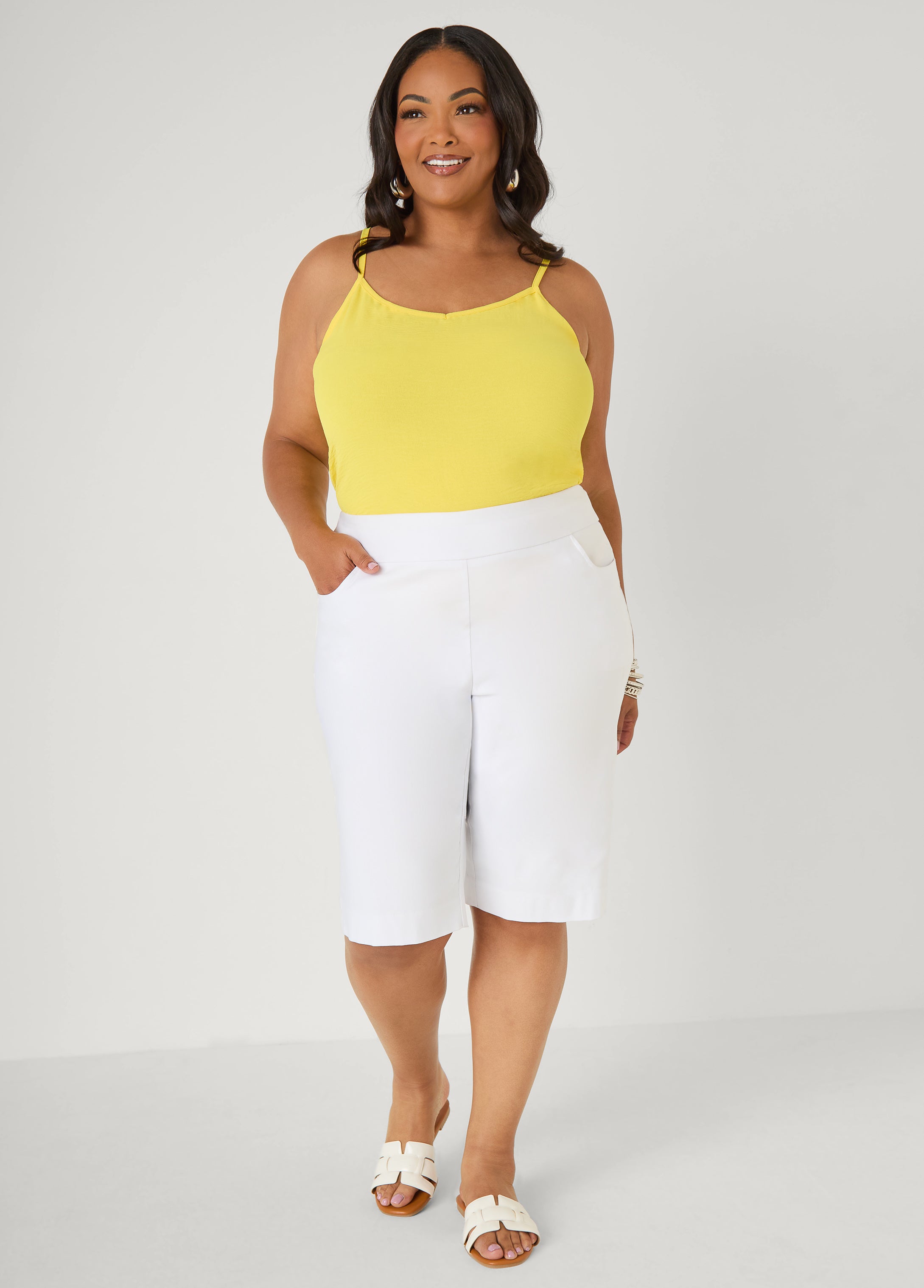 Textured V Neck Cami