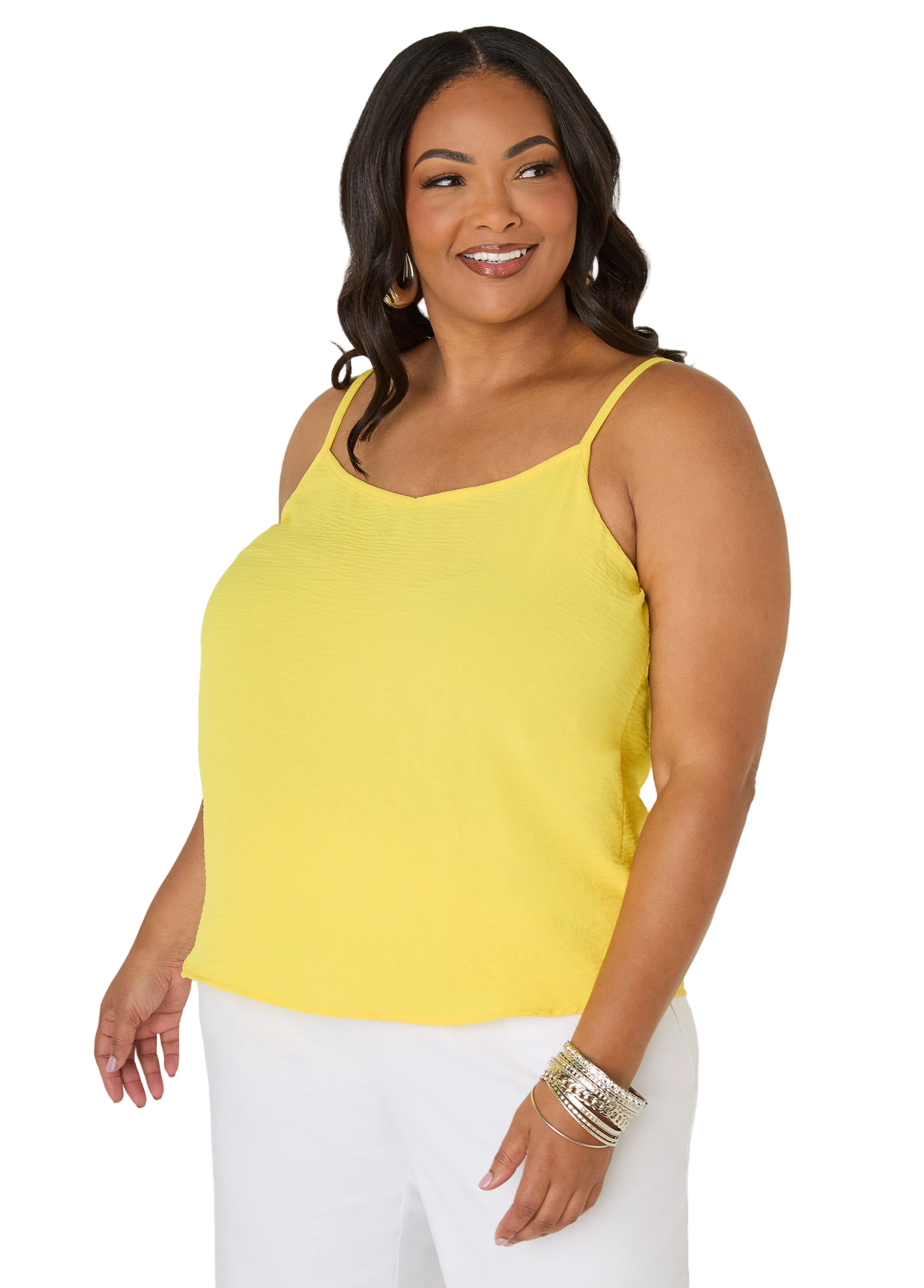 Textured V Neck Cami