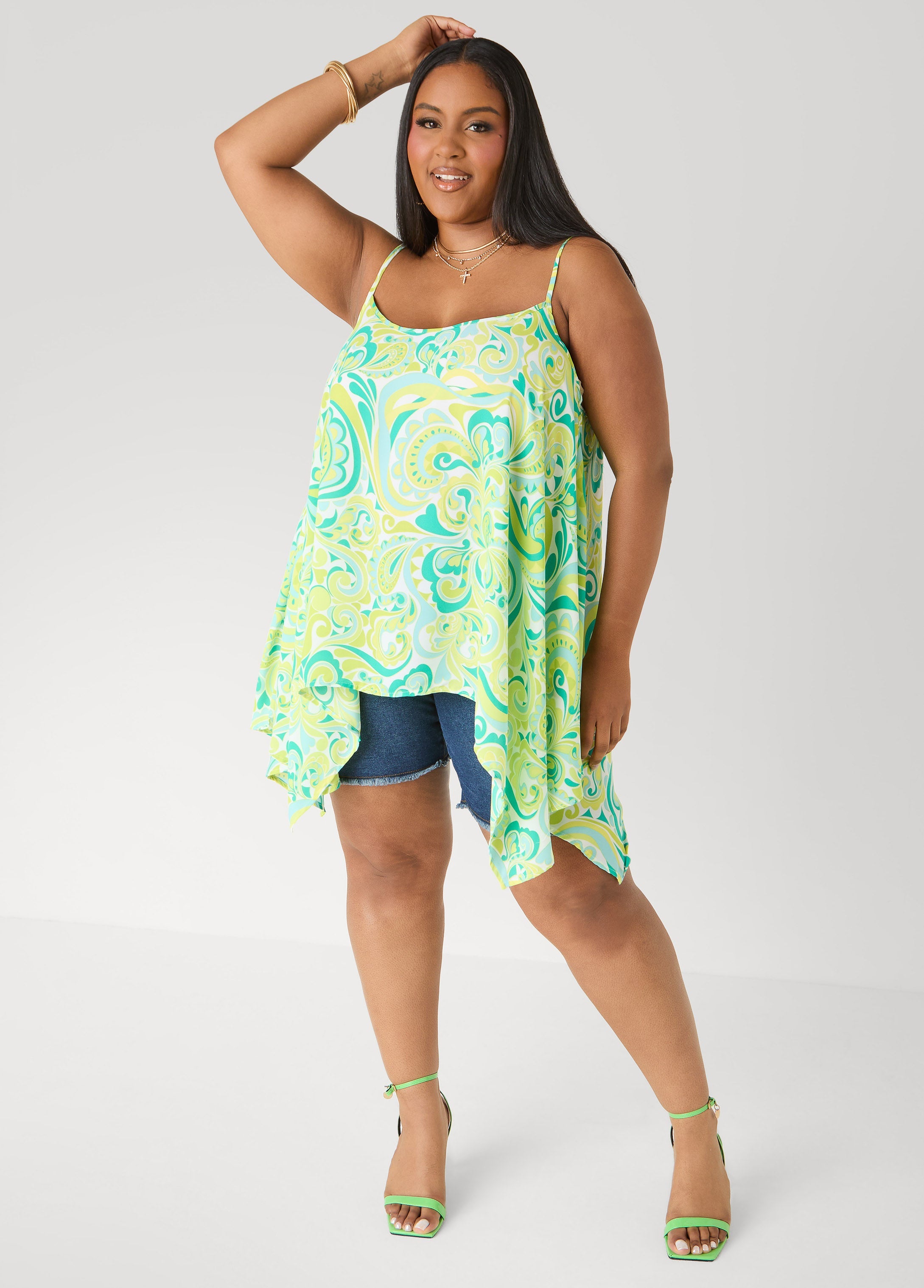 Paisley Print Handkerchief Tank
