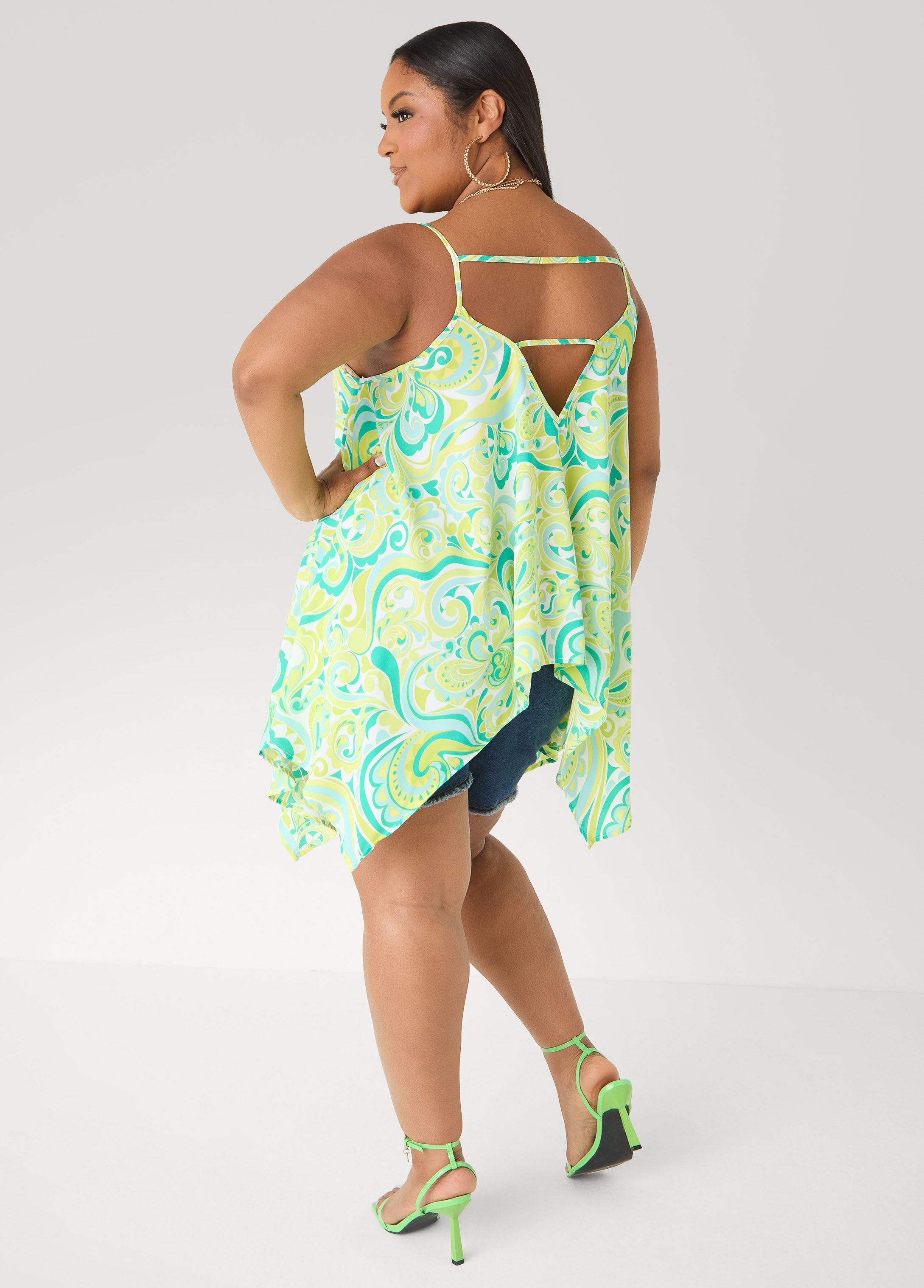 Paisley Print Handkerchief Tank
