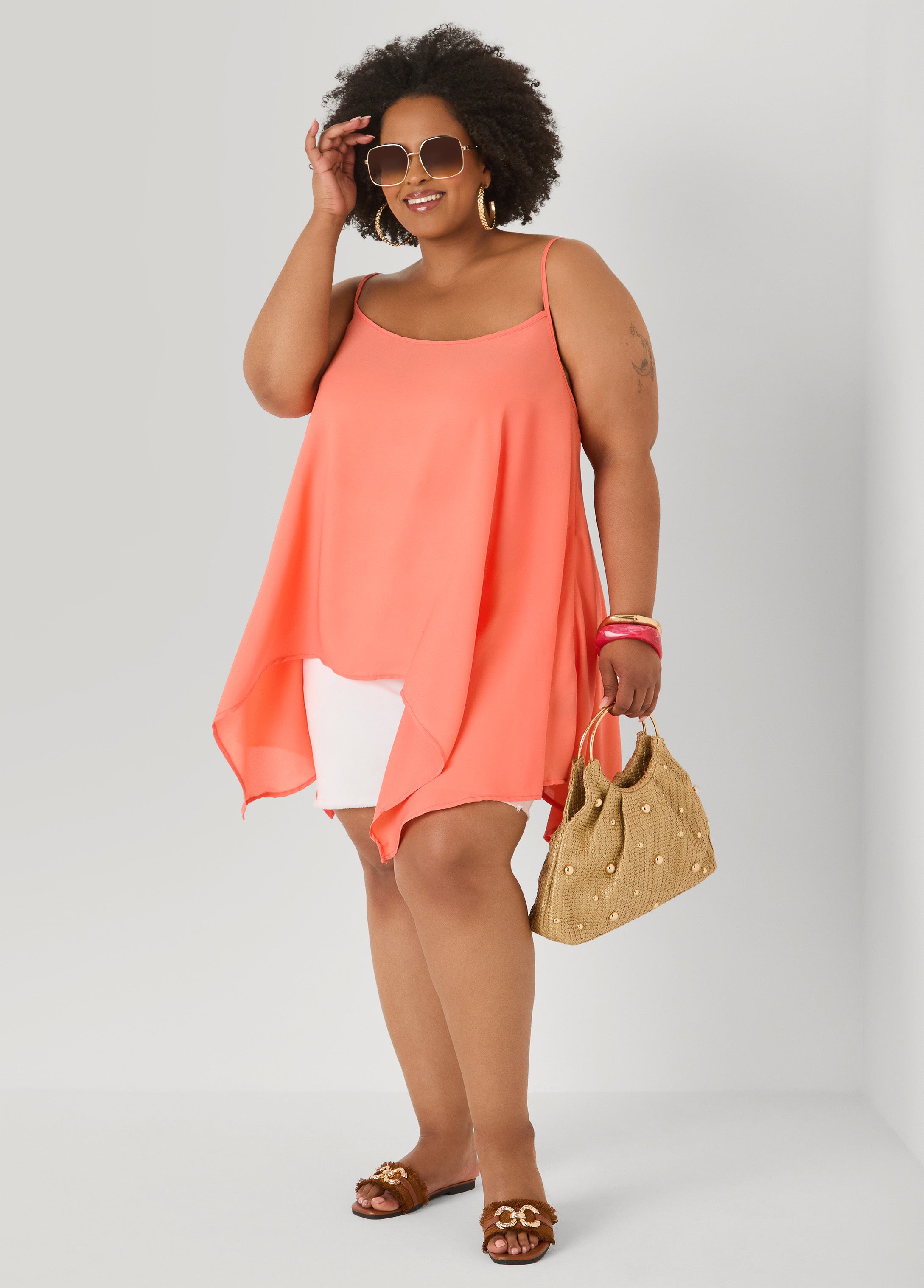 Crepe Handkerchief Tank