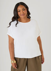 Cuffed Textured Top