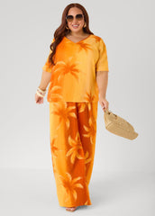 Palm Print Cotton Gauze Shirt