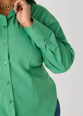 Collared Cotton Blend Shirt