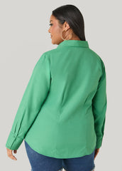 Collared Cotton Blend Shirt