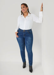 Cotton Blend Collared Shirt