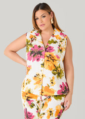 Watercolor Floral Print Shirt