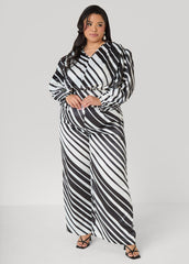 Striped Satin Blouse