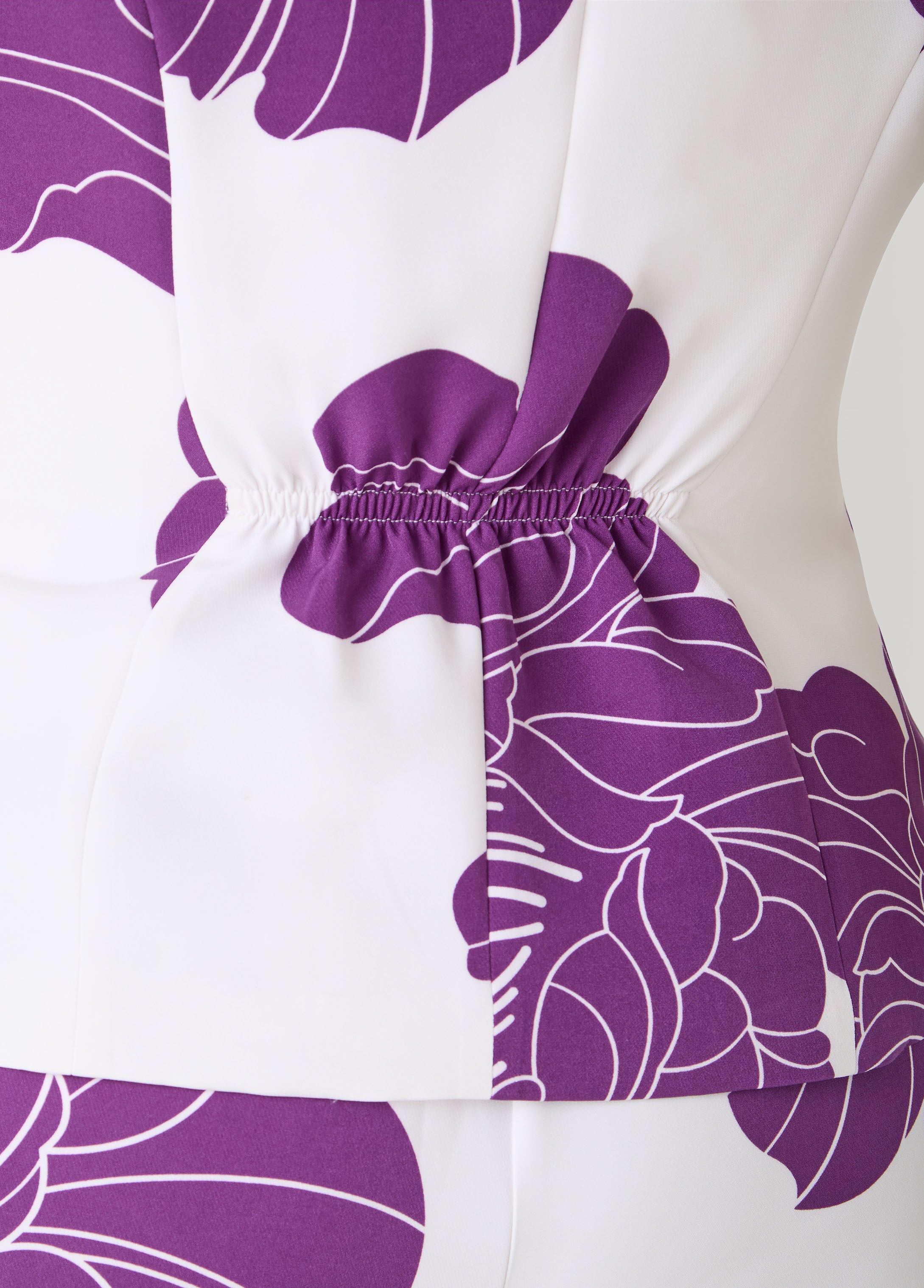 Ruched Floral Print Vest