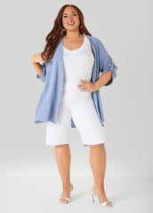 Textured Open Front Kimono